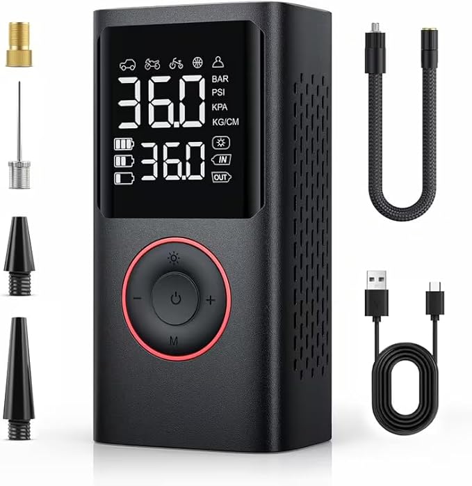 Cordless Tire Inflator Portable Air Compressor