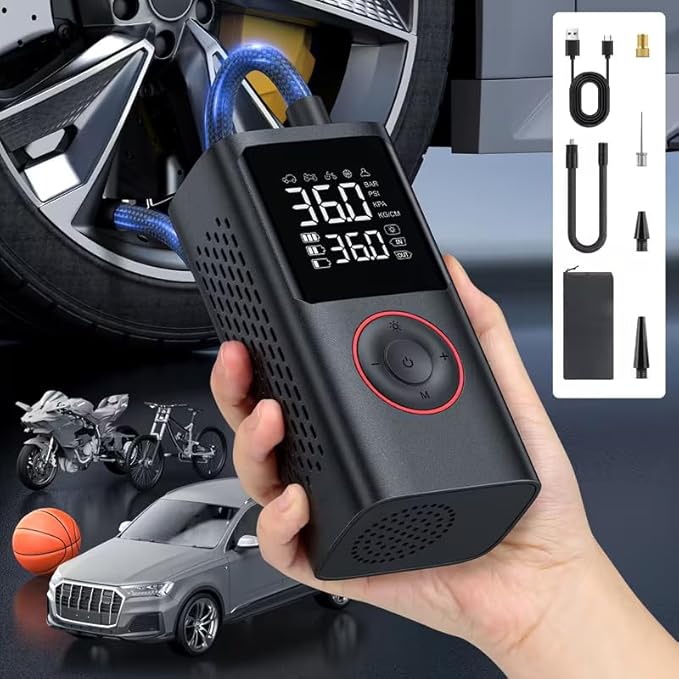 Cordless Tire Inflator Portable Air Compressor